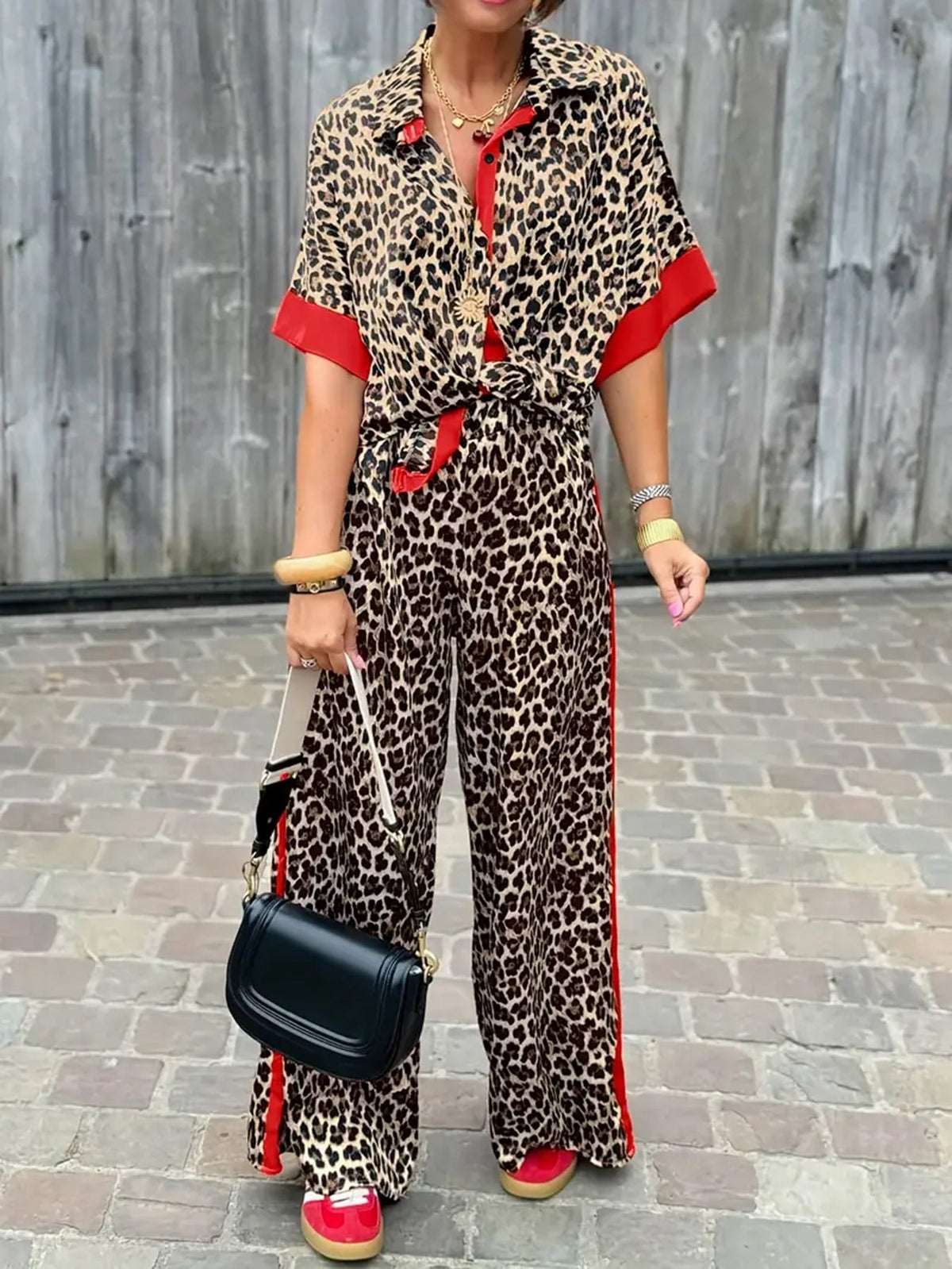 Women's Two Piece Suit Button Pants