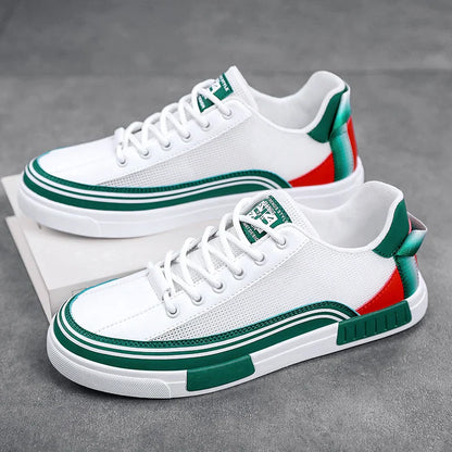Men's Lace-Up Sneakers Trim Detail