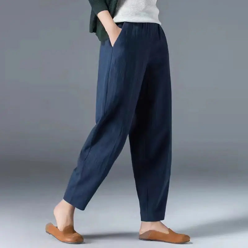 Women's Cotton Tapered Pants