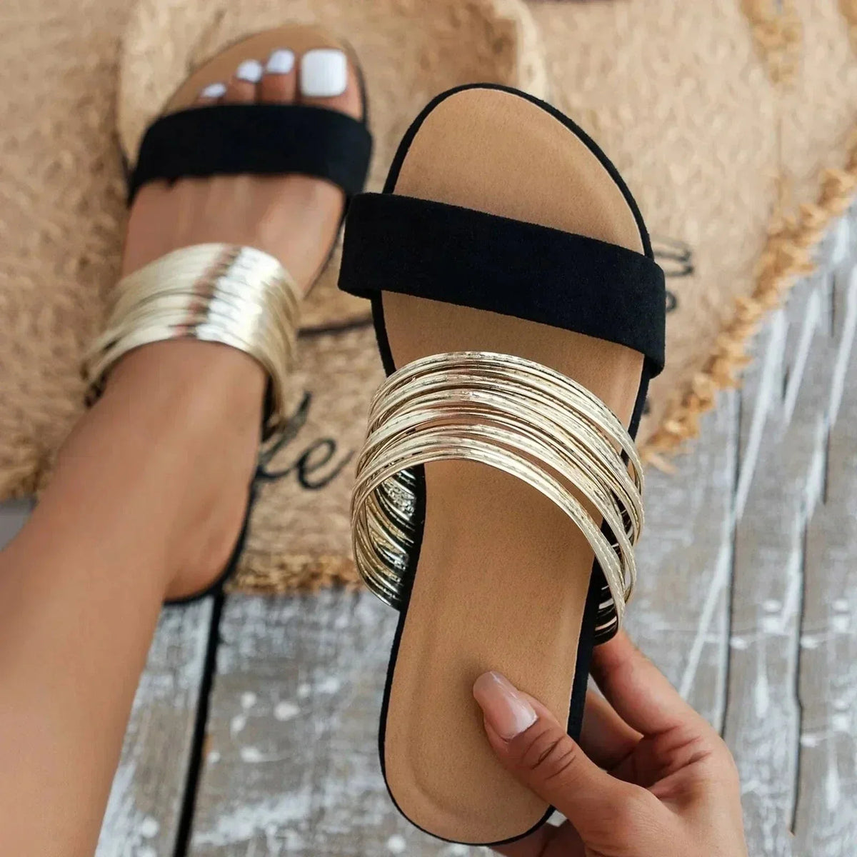 Women's Multi-Strap Slide Sandals