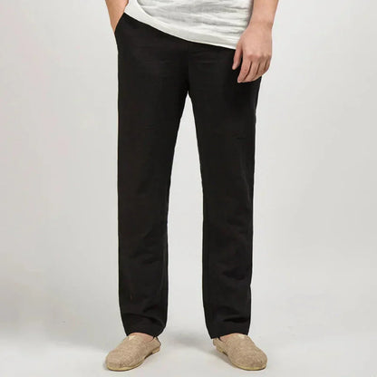 Women's Loose Fit Cotton Pants Lightweight Beige