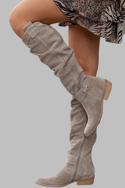 Women's Knee High Boots Square Heel