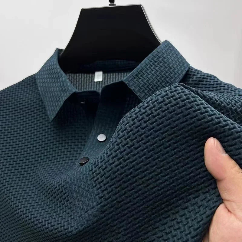 Stanley Men's Polo Shirt Waffle Pattern