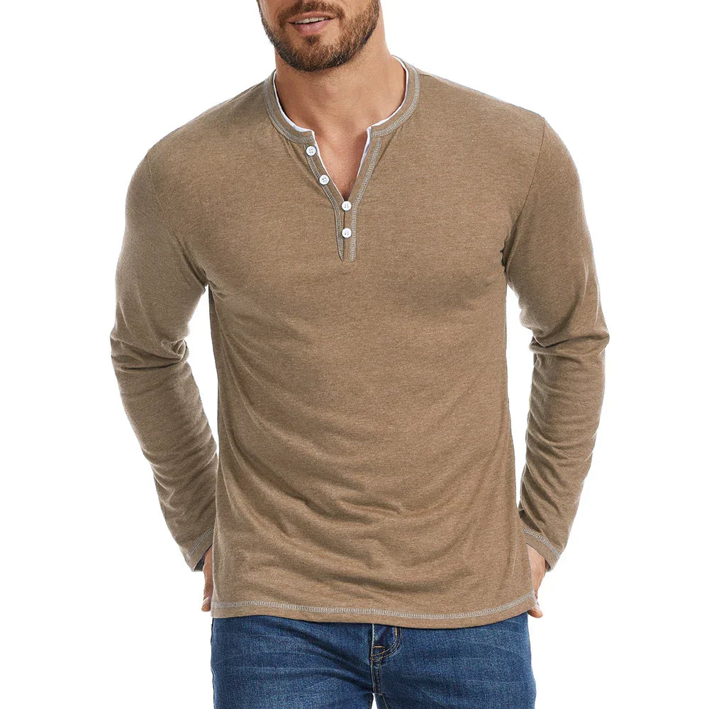 Men's Marcello Long Sleeve Henley Shirt