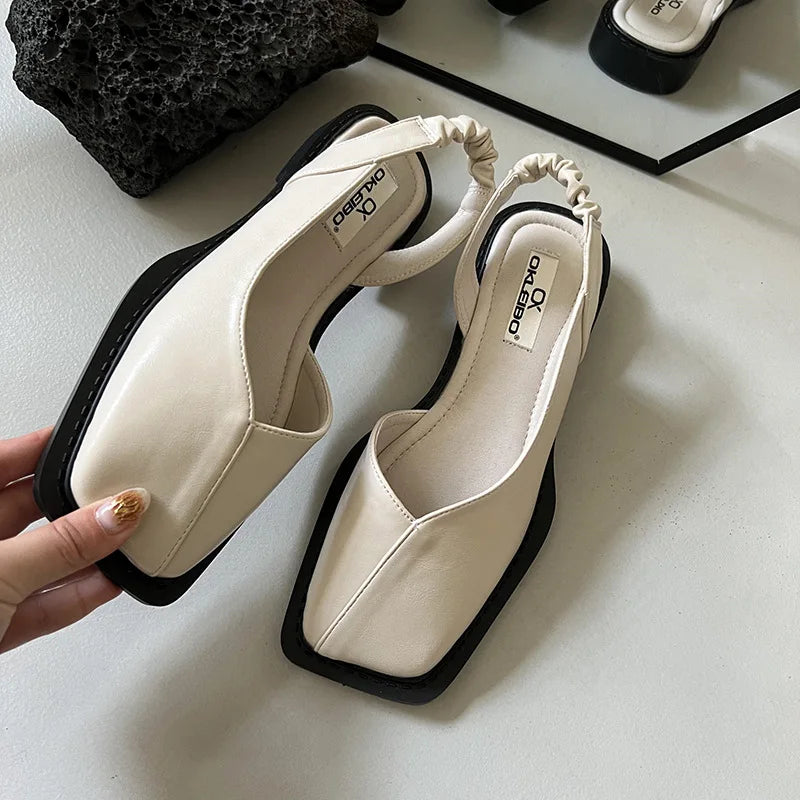 Women's Slingback Sandals Square Toe