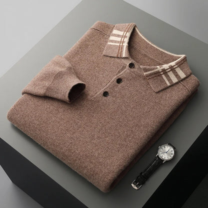 James | Men’s Spring Classic Knit Polo Sweater