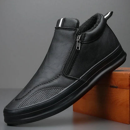 Nirvana Men's Leather Sneakers Black