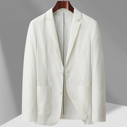 Mens Linen Blazer Marino Meadow