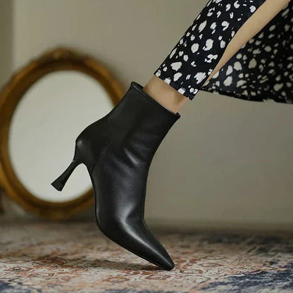Women's Pointed Toe Ankle Boots Heel Style