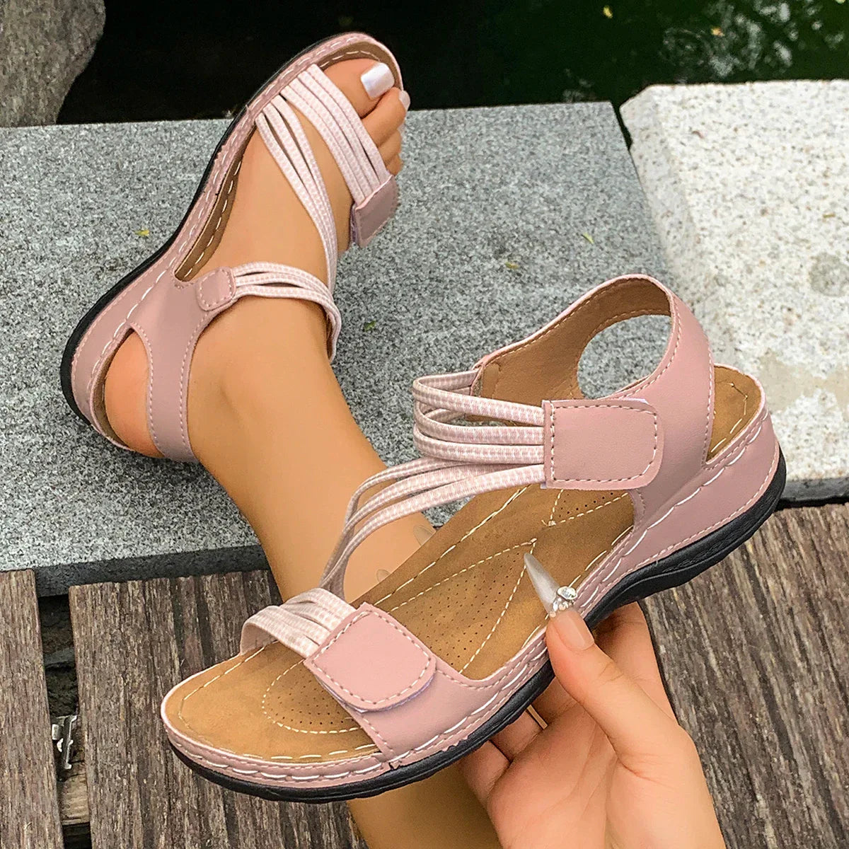 Women's Orthopedic Sandals Arch Support Adjustable Strap