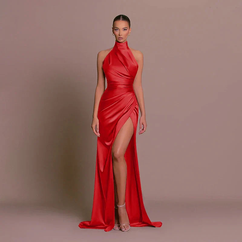 Carla Women's High Slit Evening Dress