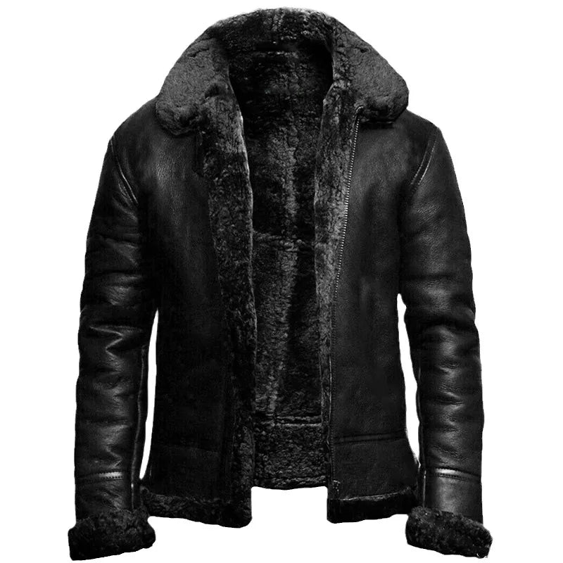 Men's Zip-Up Jacket Structured Collar