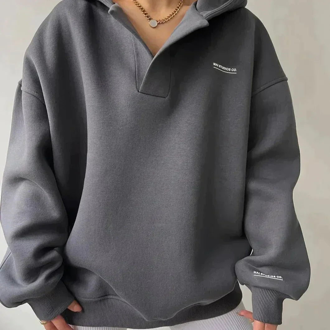 Women's Oversized V-Neck Sweater