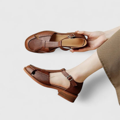 Women's Mary Jane Closed Toe Sandals Low Heel