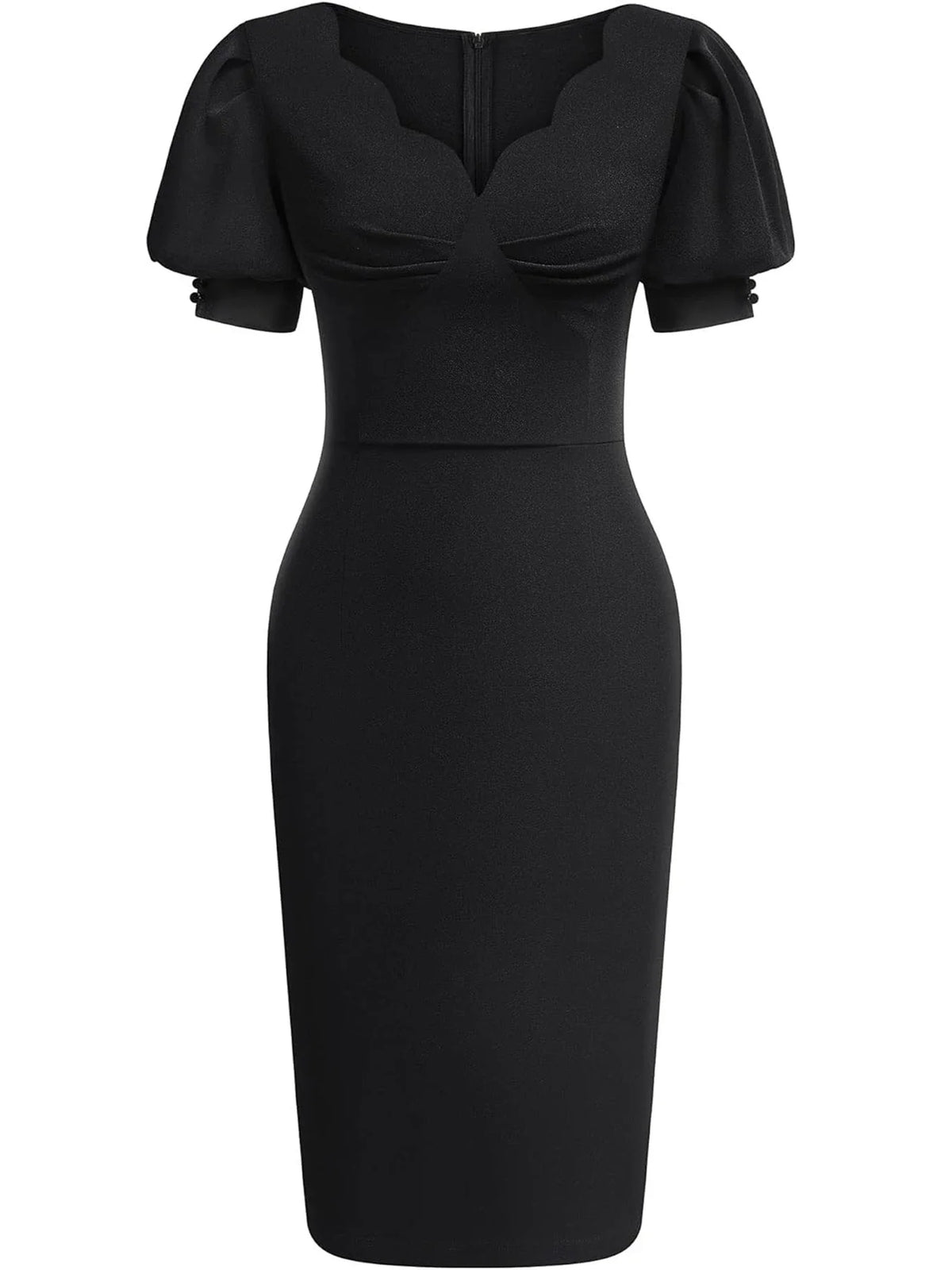 Women's V-Neck Midi Work Dress