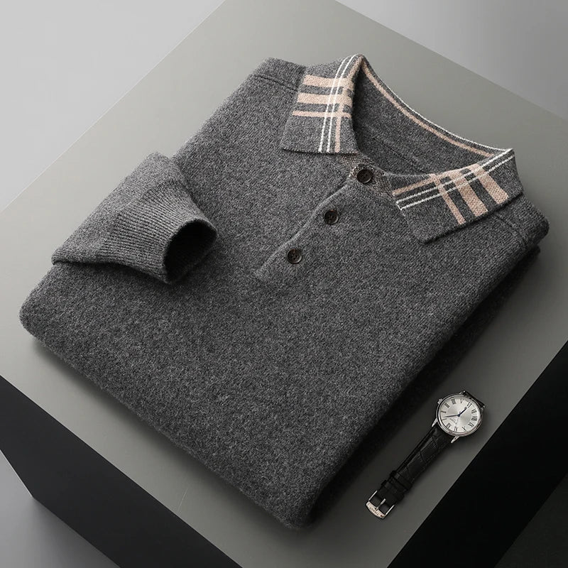 James | Men’s Spring Classic Knit Polo Sweater