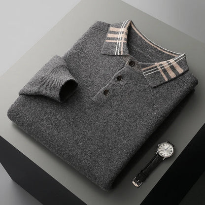 James | Men’s Spring Classic Knit Polo Sweater