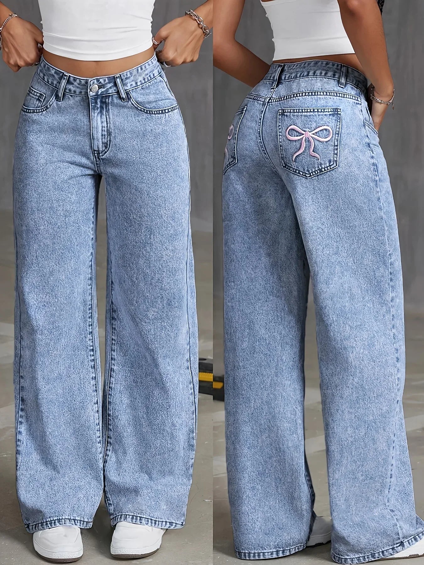 Women's High Waist Wide Leg Jeans