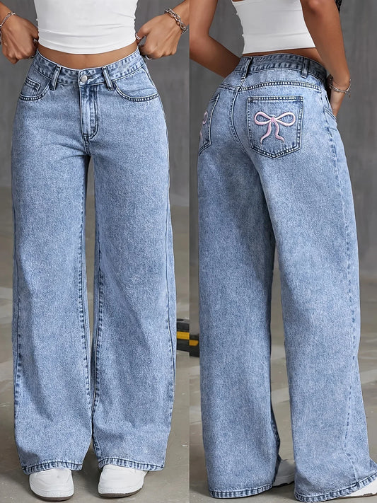 Women's High Waist Wide Leg Jeans