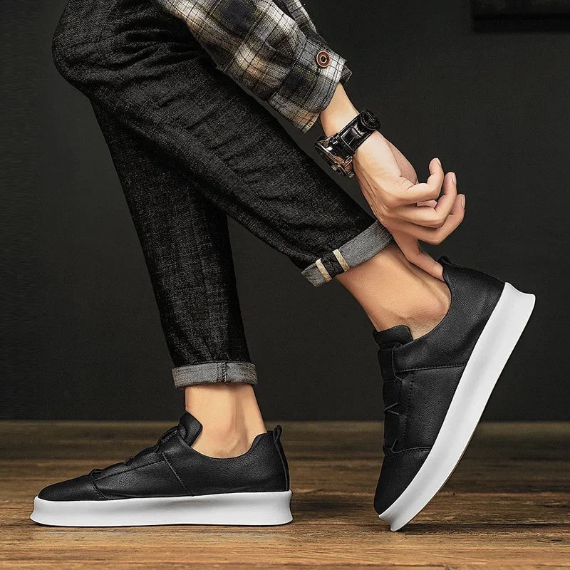 Men's Italian Leather Sneakers Marino
