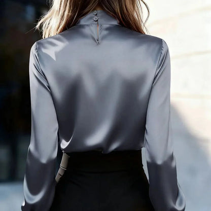 Madona Women's Satin Blouse Shirt