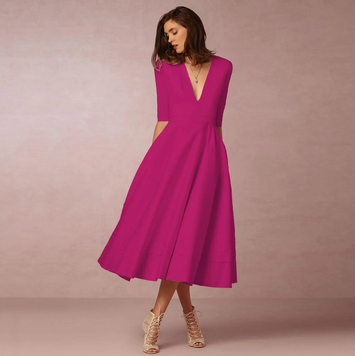 Valerisse | Women’s Elegant Flow Midi Dress