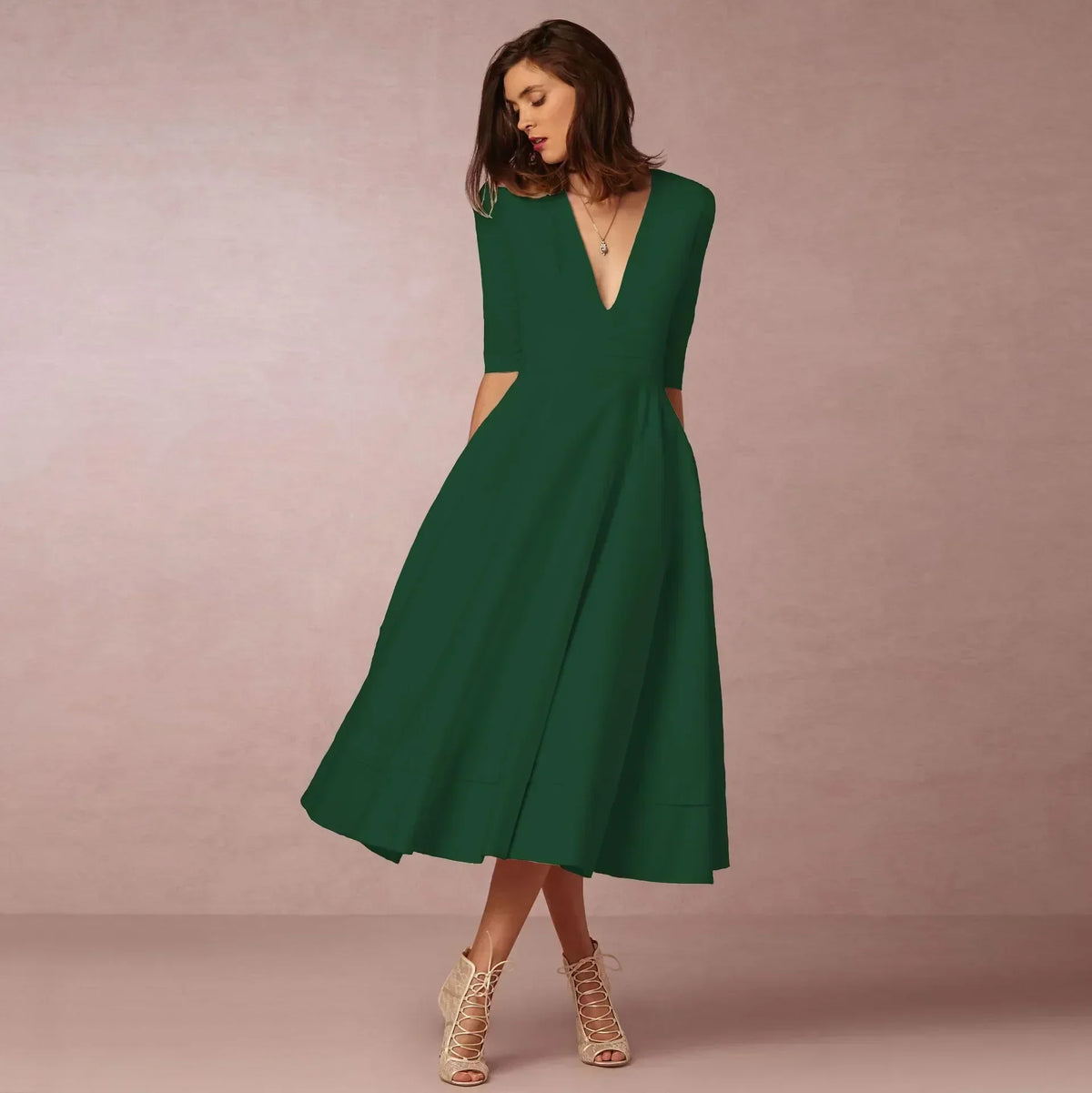 Valerisse | Women’s Elegant Flow Midi Dress