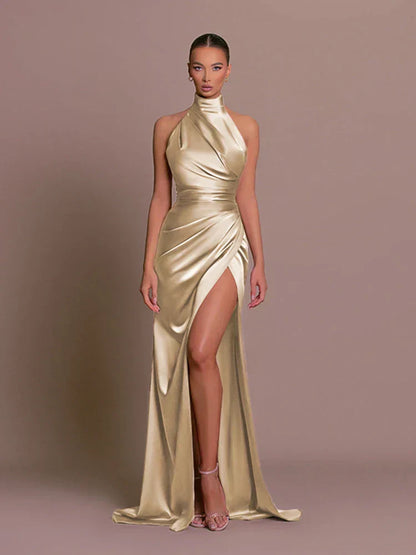 Carla Women's High Slit Evening Dress