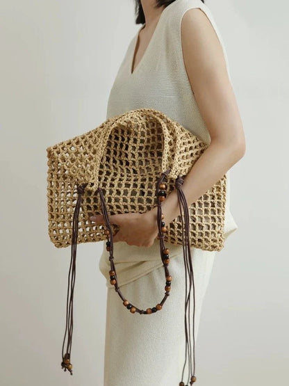 Solana Women's Straw Beach Tote Bag