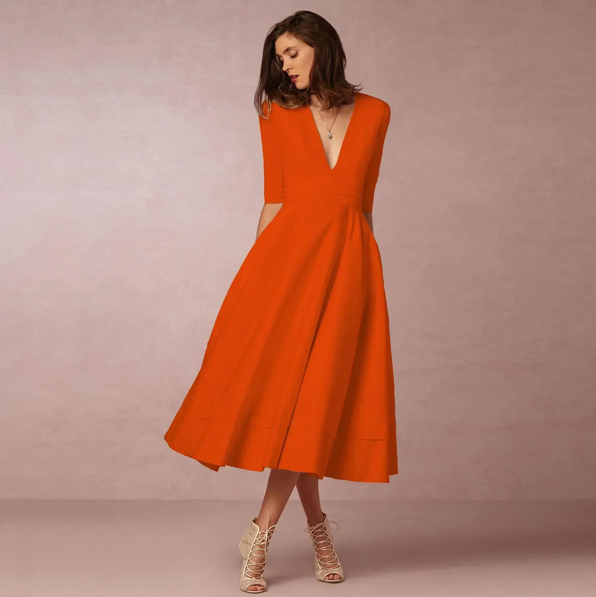 Valerisse | Women’s Elegant Flow Midi Dress