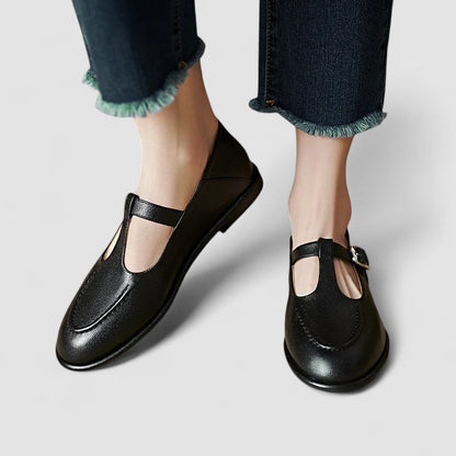Women's Low Heel Mary Jane Shoes Buckle Strap