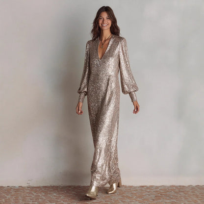 Women's Sparkly Sequin Evening Dress
