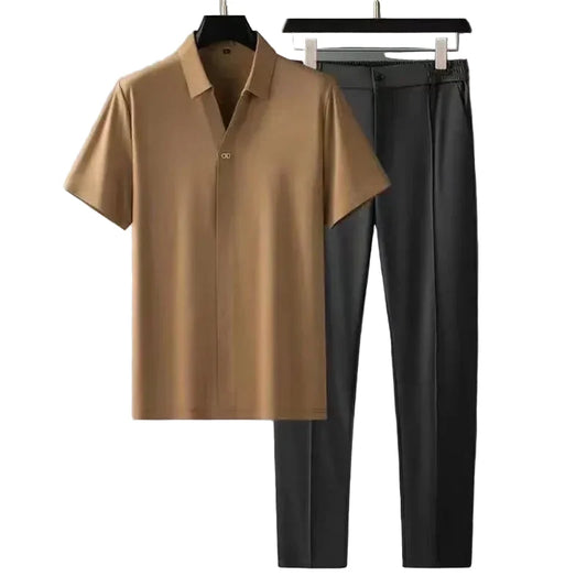 Men's Summer Polo Shirt Set
