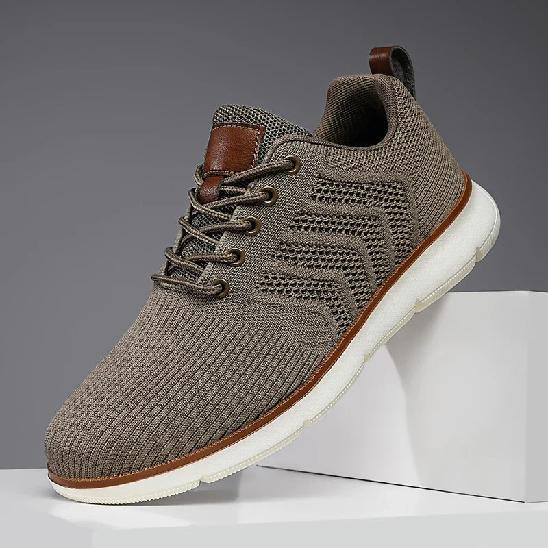 Men's Lace-Up Knit Sneakers