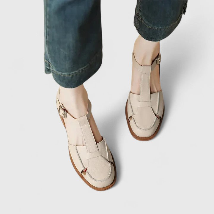 Women's Mary Jane Closed Toe Sandals Low Heel