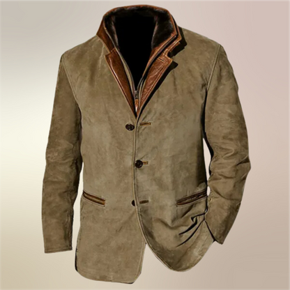 Men's Vintage Leather Jacket Autumn Brown