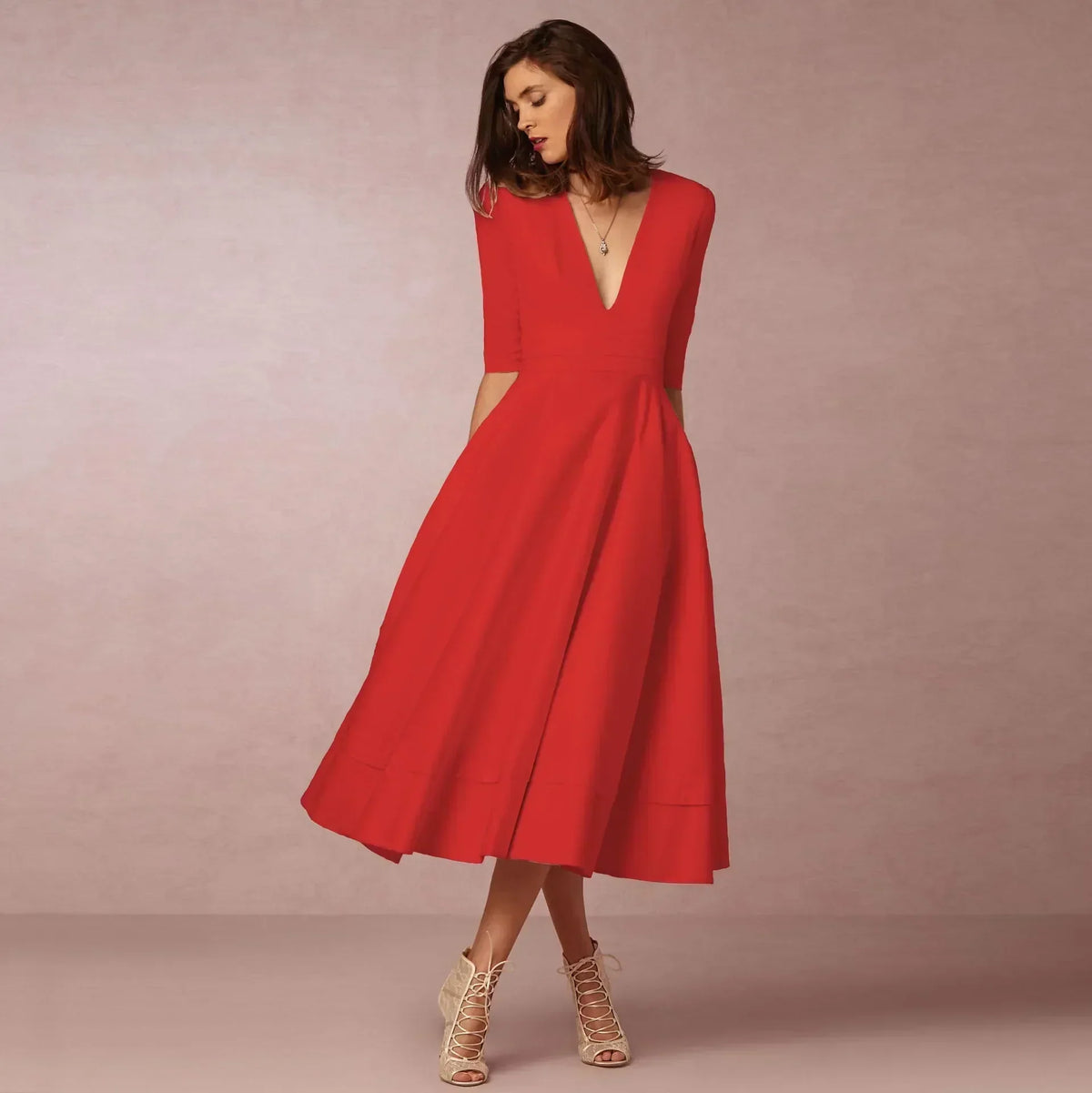 Valerisse | Women’s Elegant Flow Midi Dress
