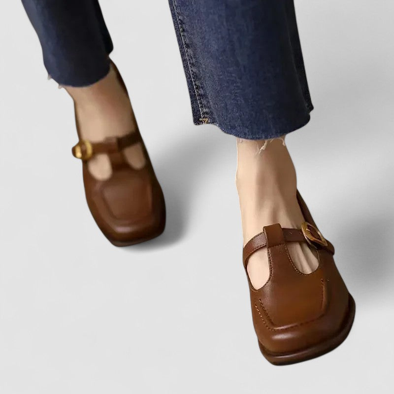 Women's Low Block Heel Mary Jane Shoes