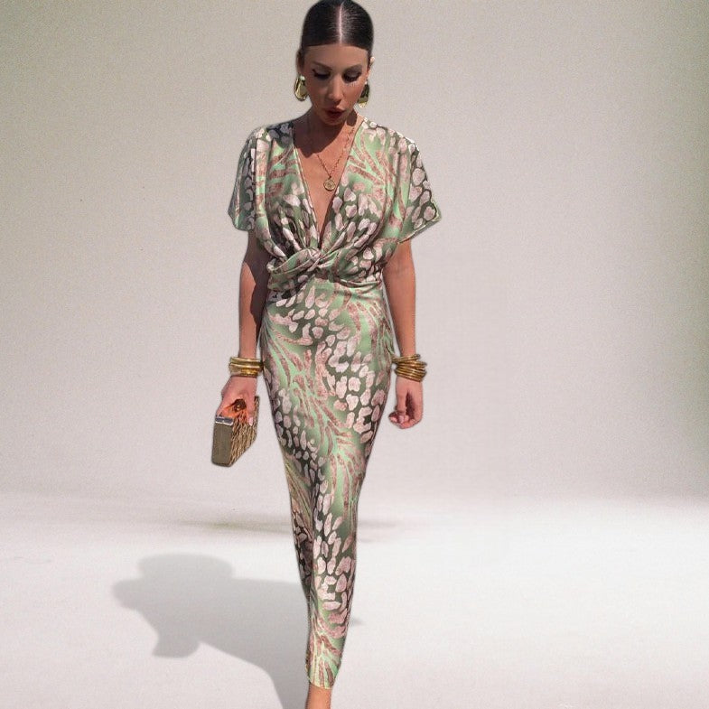 Women's Elegant Maxi V-Neck Dress
