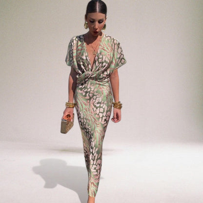 Women's Elegant Maxi V-Neck Dress