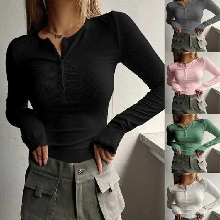 Men's Minimalist Rib Henley Shirt