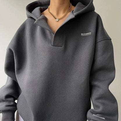 Women's Oversized V-Neck Sweater