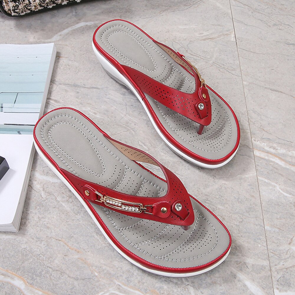 Women's Arch Support Leather Sandals