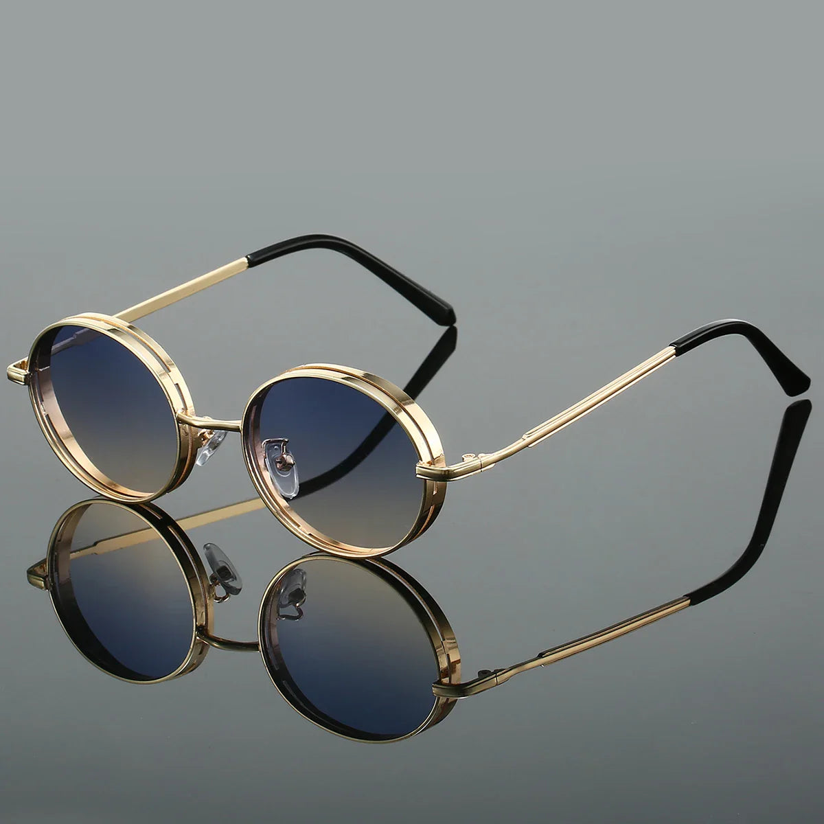 Solis Round Metal Sunglasses