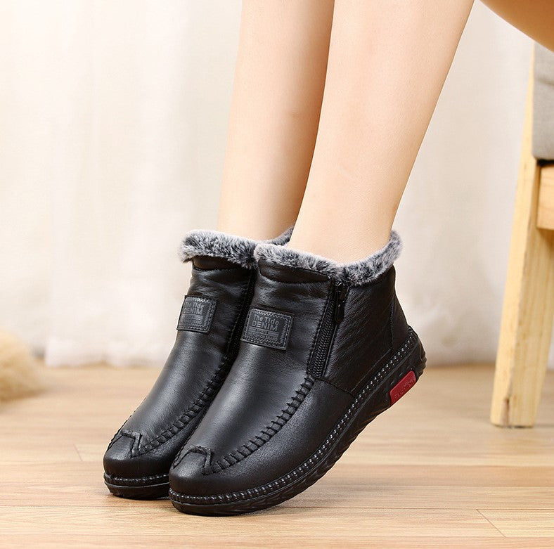 Women's Non-Slip Leather Winter Boots