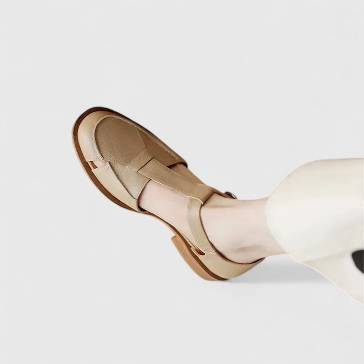Women's Mary Jane Closed Toe Sandals Low Heel