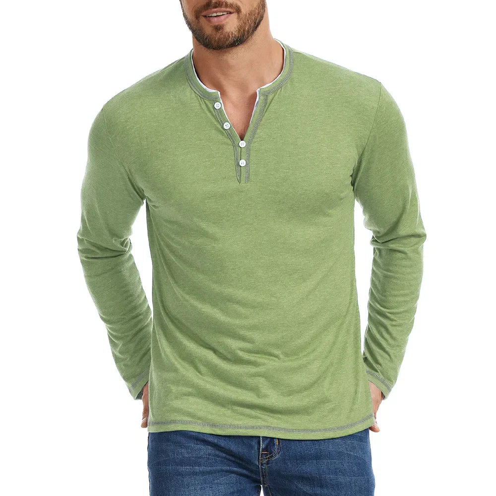 Men's Marcello Henley Long Sleeve Shirt