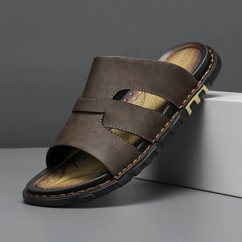 Leather Slide Sandal