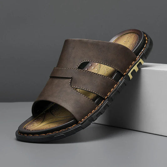 Leather Slide Sandal