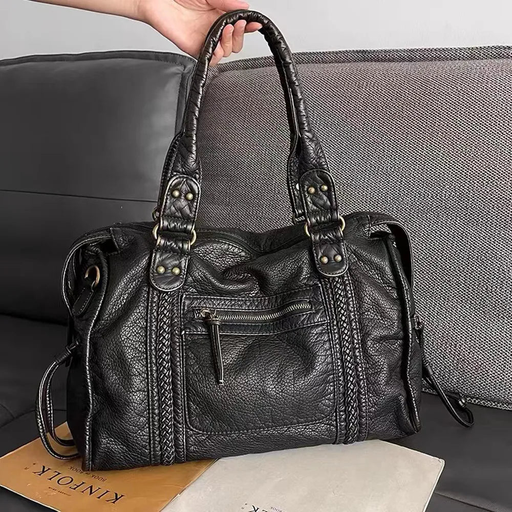 Rachel Women's Black Leather Handbag